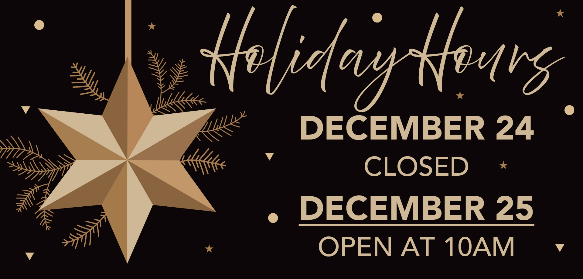 Holiday Hours